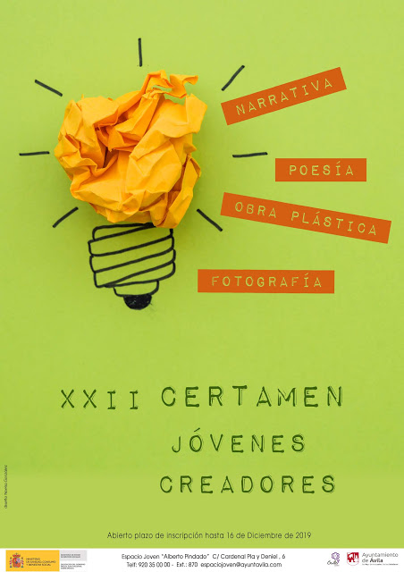 Cartel del Certamen de Jóvenes Creadores de Ávila 