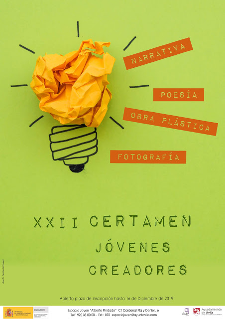 Pulsa para ampliar Cartel del Certamen de Jóvenes Creadores de Ávila