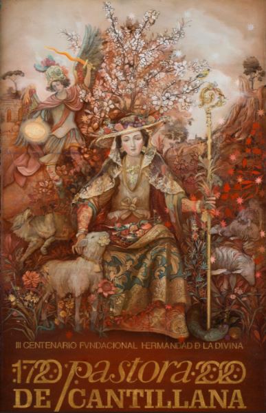 Pulsa para ampliar CARTEL DEL III CENTENARIO FUNDACIONAL Y FIESTAS MAYORES EN HONOR A LA DIVINA PASTORA DE CANTILLANA - Sevilla