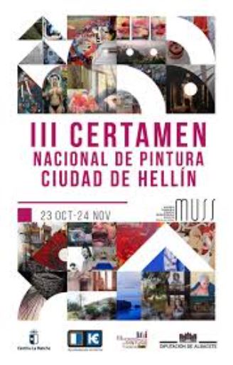 Cartel de la exposición del III Certamen Nacional de Pintura Ciudad de Hellín 2019