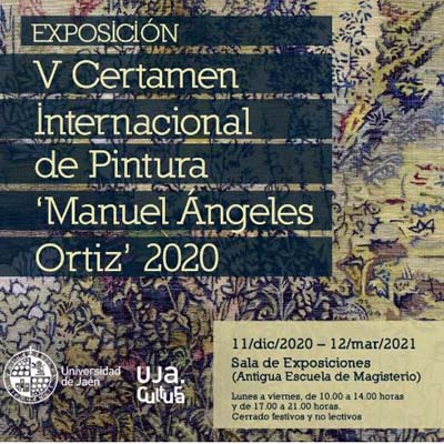Cartel de la Exposición del V Certamen de Pintura Manuel Ángeles Ortiz 2020 de Jaén