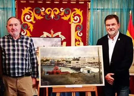 Entrega a Antonio Cantero Tapia del 1º premio de pintura