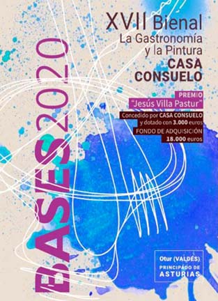 Cartel de la XVII Bienal La gastronomía y la pintura Premio Jesús Villa Pastur