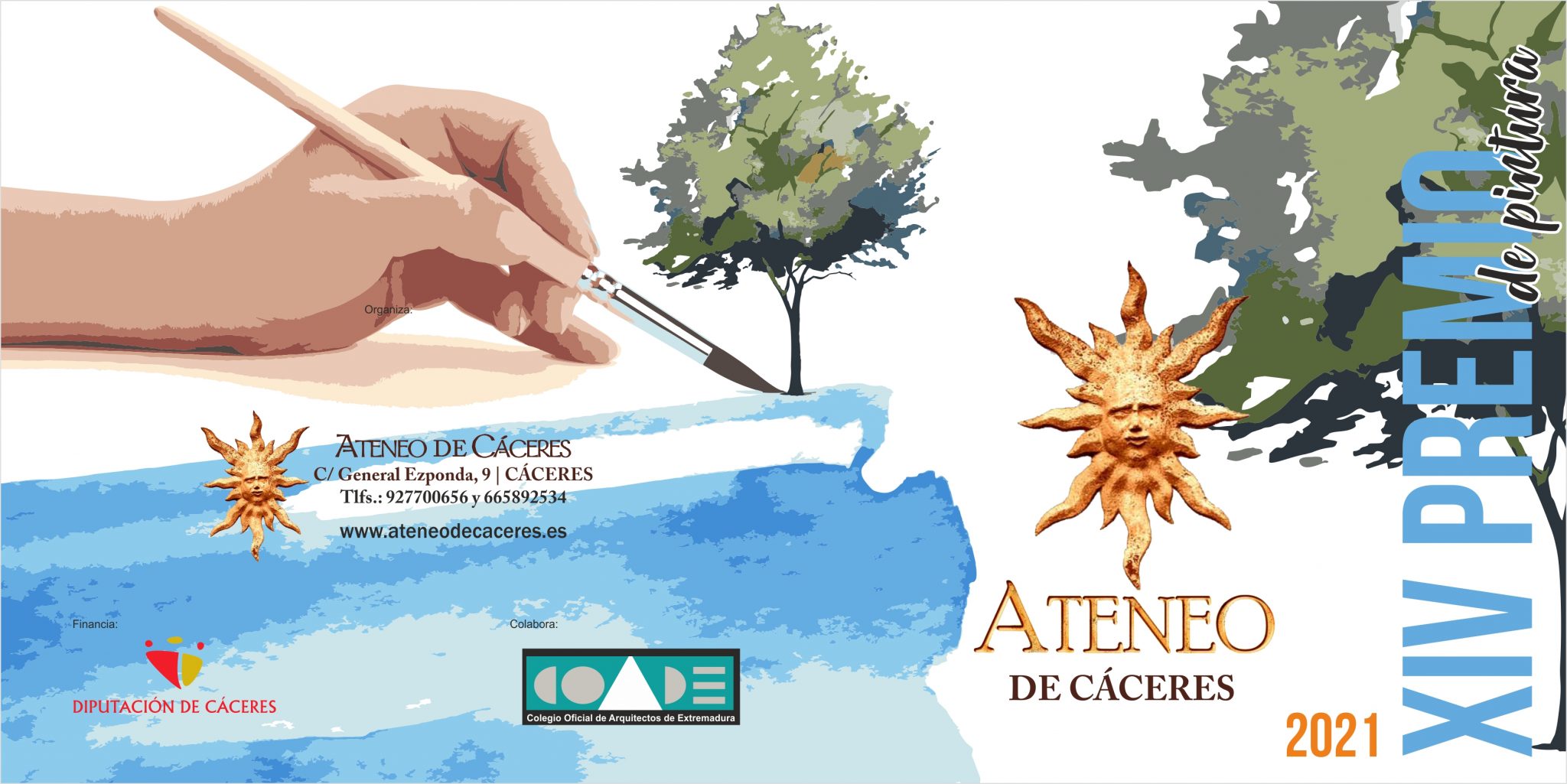 Cartel del XIV Premio de Pintura Ateneo de Cáceres 2021