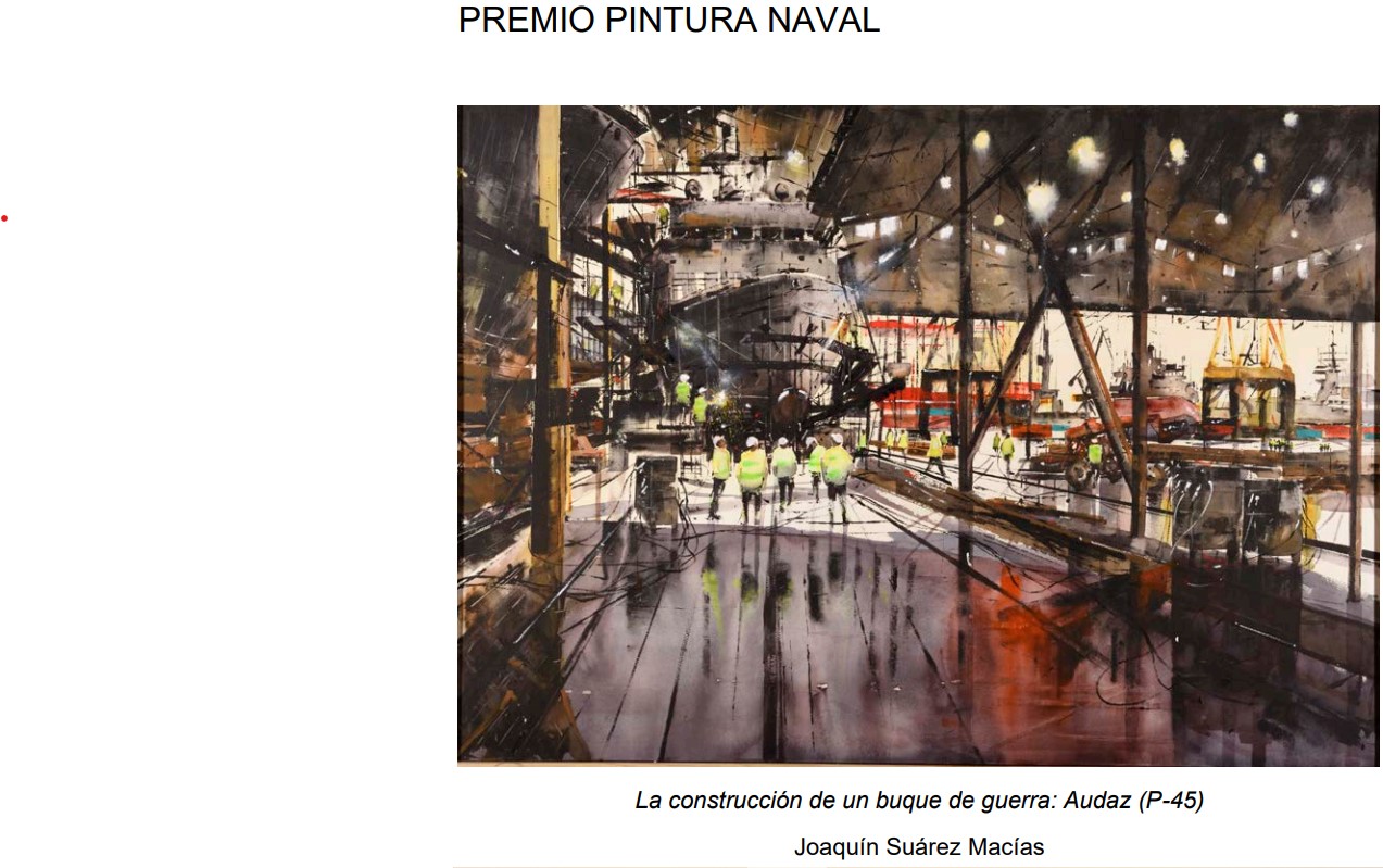 1º premio Pintura Naval, ha correspondido a Joaquín Suárez Macías