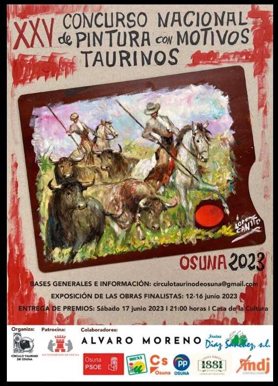 el-presidente-del-circulo-cultural-taurino-de-osuna-antonio-jesus-sanchez-entrega-los-galardones-del-xxv-concurso-nacional-de-pintura-taurina-